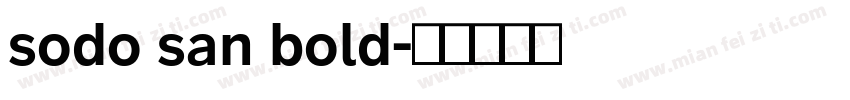sodo san bold字体转换